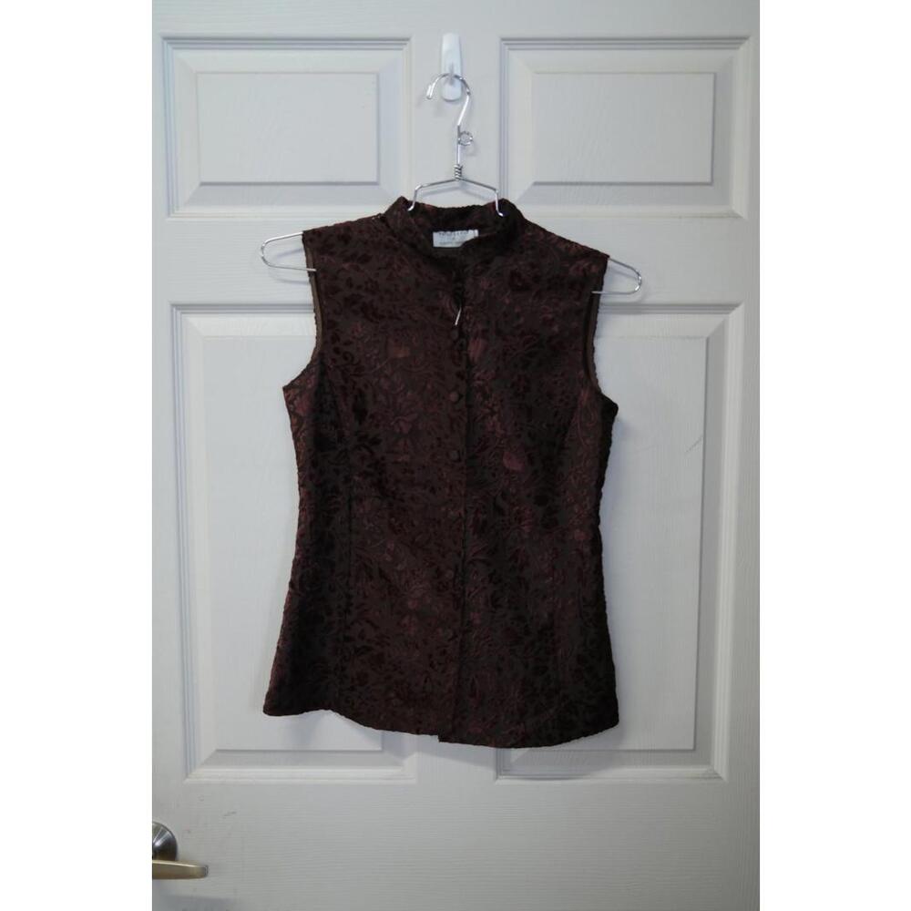 00's Philosophy di Alberta Ferreti Velour Floral Button-Up